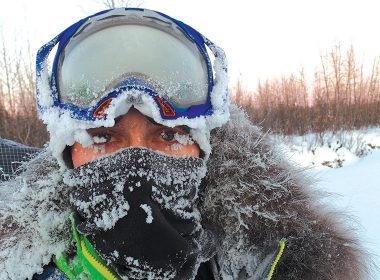 John Cantor wearing ski gear in the snow