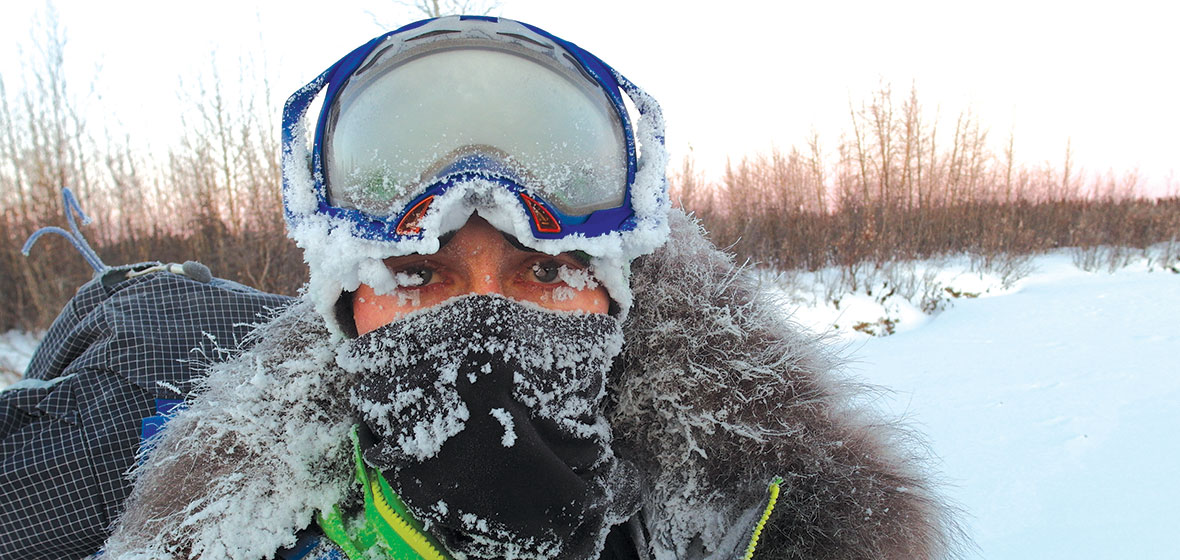 John Cantor wearing ski gear in the snow