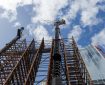Building construction in the middle of Sydney CBD