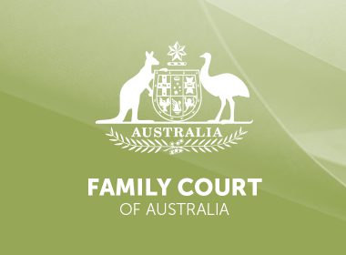 Australian coat of arms with text Family Court of Australia