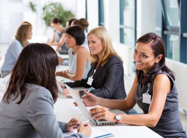 women in a meeting