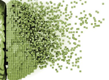 illustration of pixelated brain