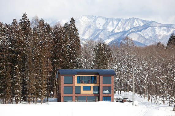 One Happo chalet in the snow