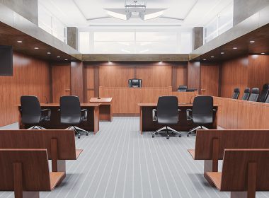 Empty courtroom