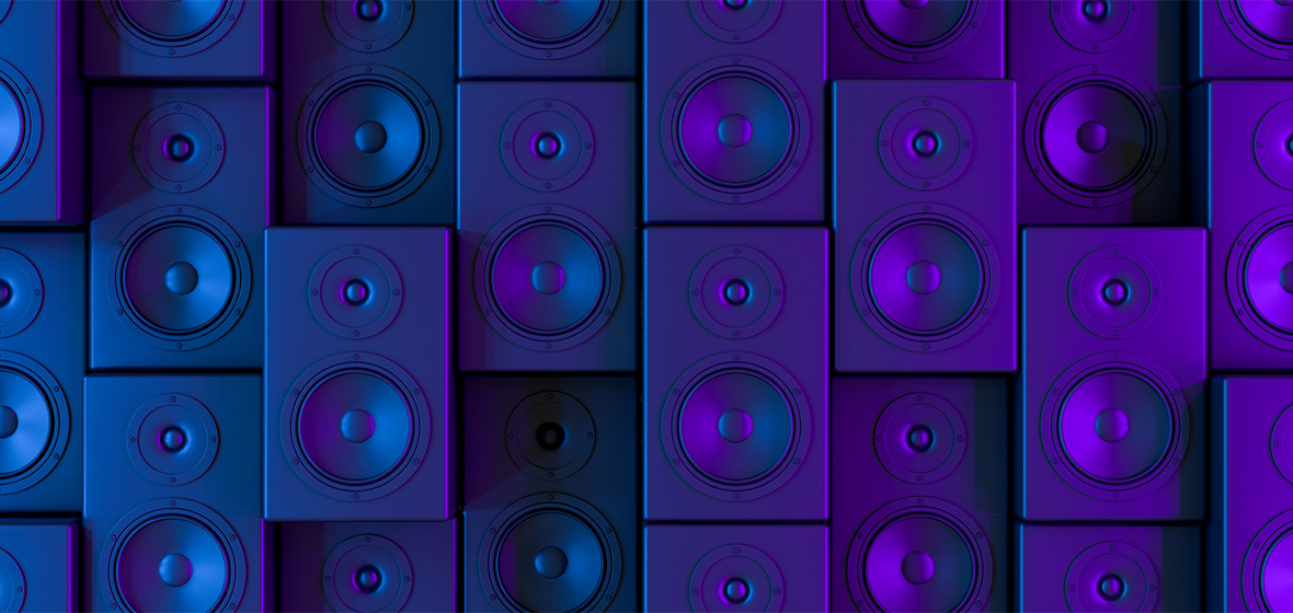 [image] speakers in a row to show music publishing