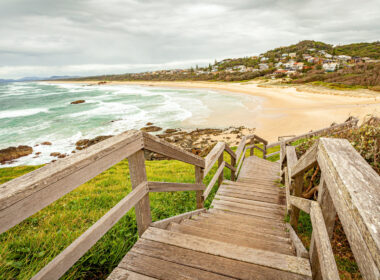 [image] steps leading down to the beach at Port Macquarie