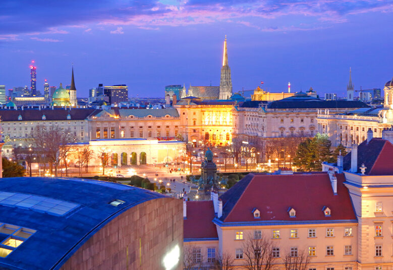 photo of Vienna at night